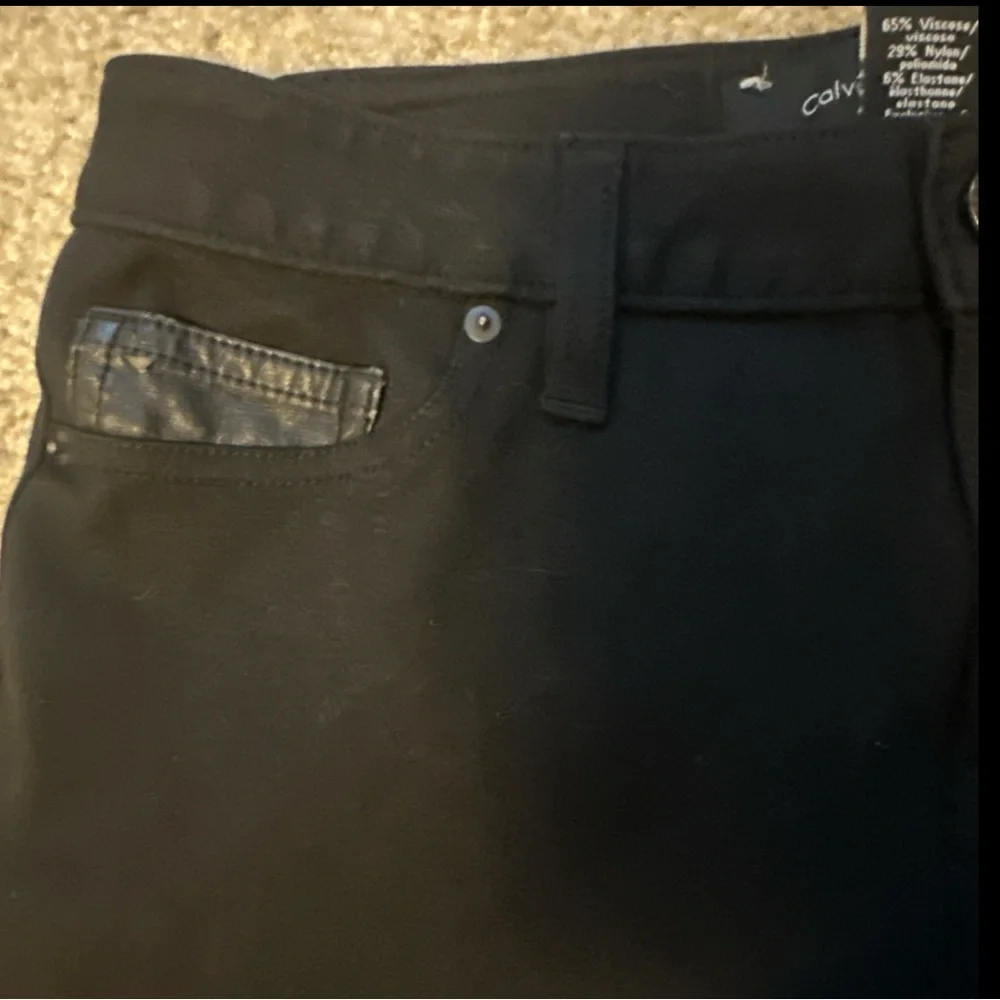 Calvin Klein Jeans Women's Stretch Skinny Jegging Pants Mid Rise Black Size 2